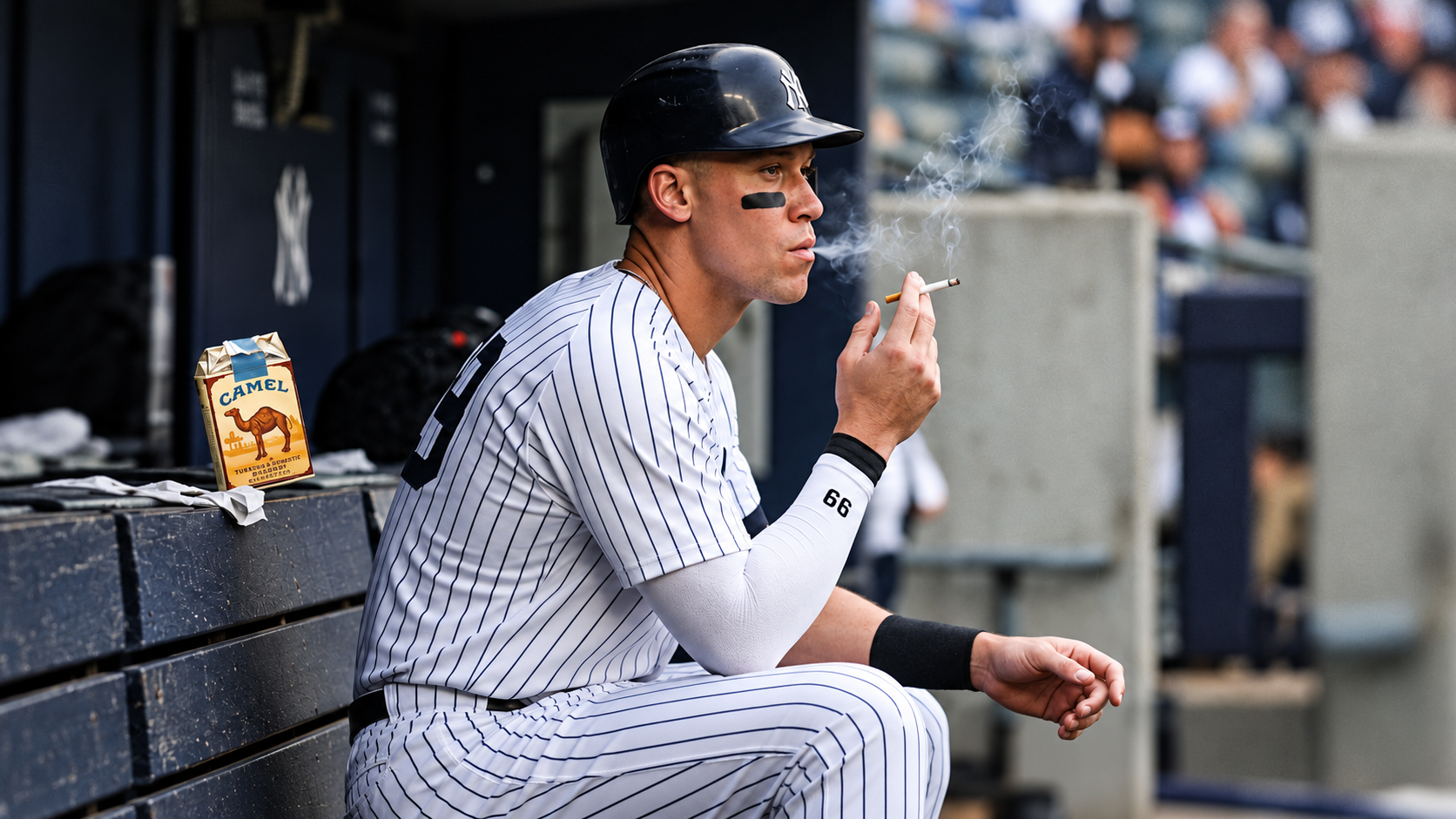 Aaron Judge’s dugout smoke break becomes the latest postseason controversy.