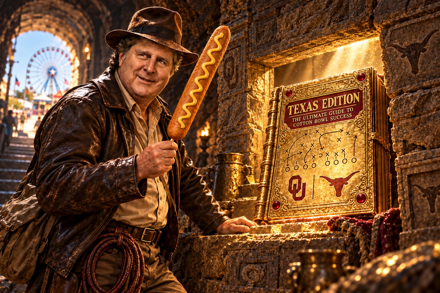 Mike Leach finds the Texas Edition, fueled by a foot-long corn dog and an unwavering commitment to the forward pass.