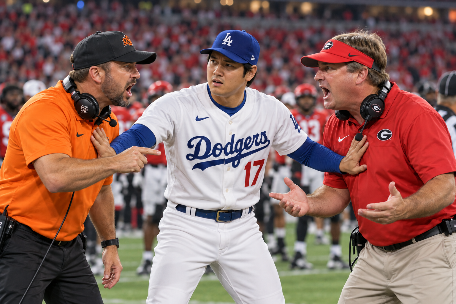 Ohtani adds college football peacekeeper to the résumé. Morris still wants to know whether the boat comes with a trailer.
