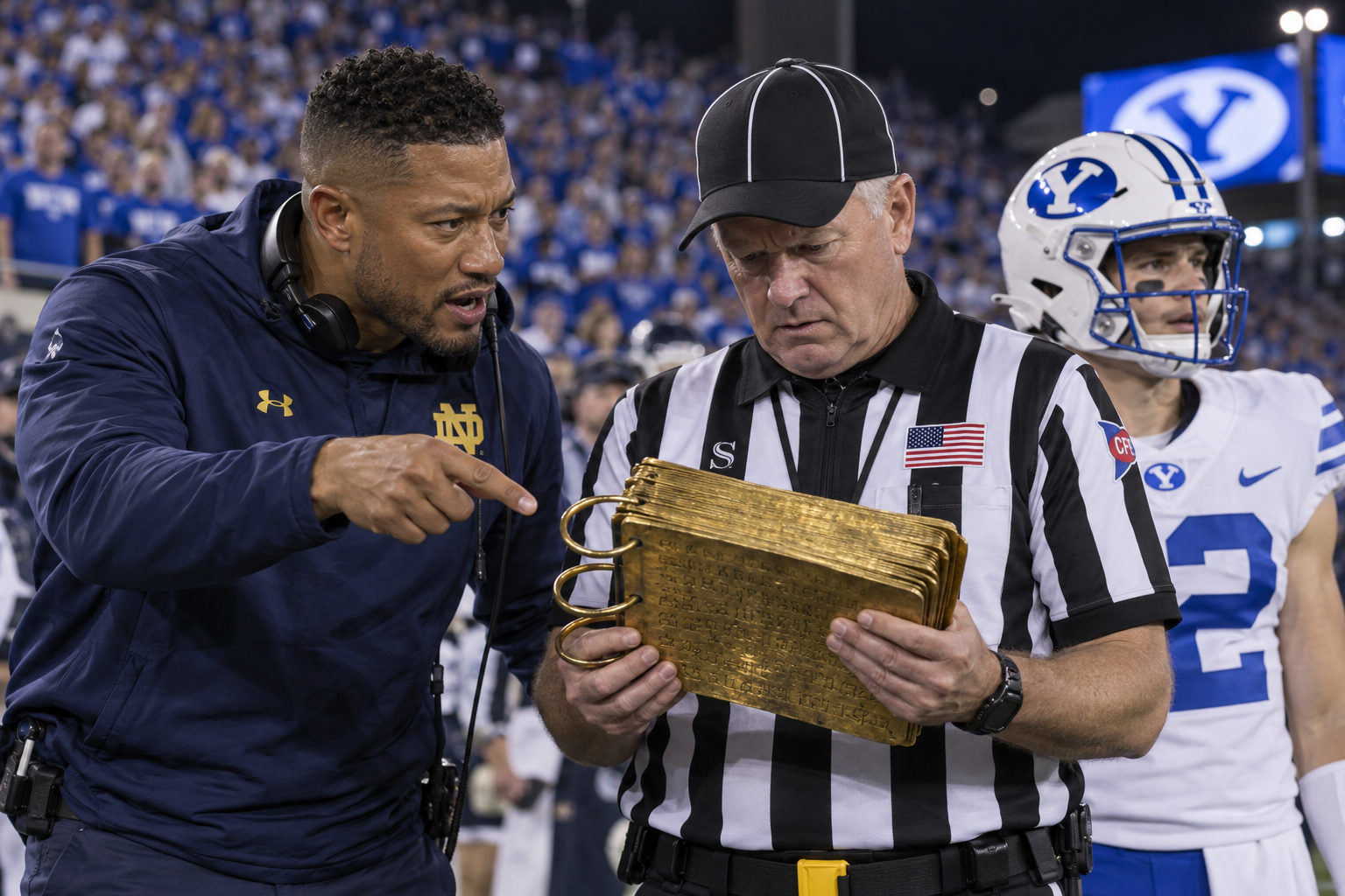Freeman requests an equipment ruling. The referee is still working through the introductory material.