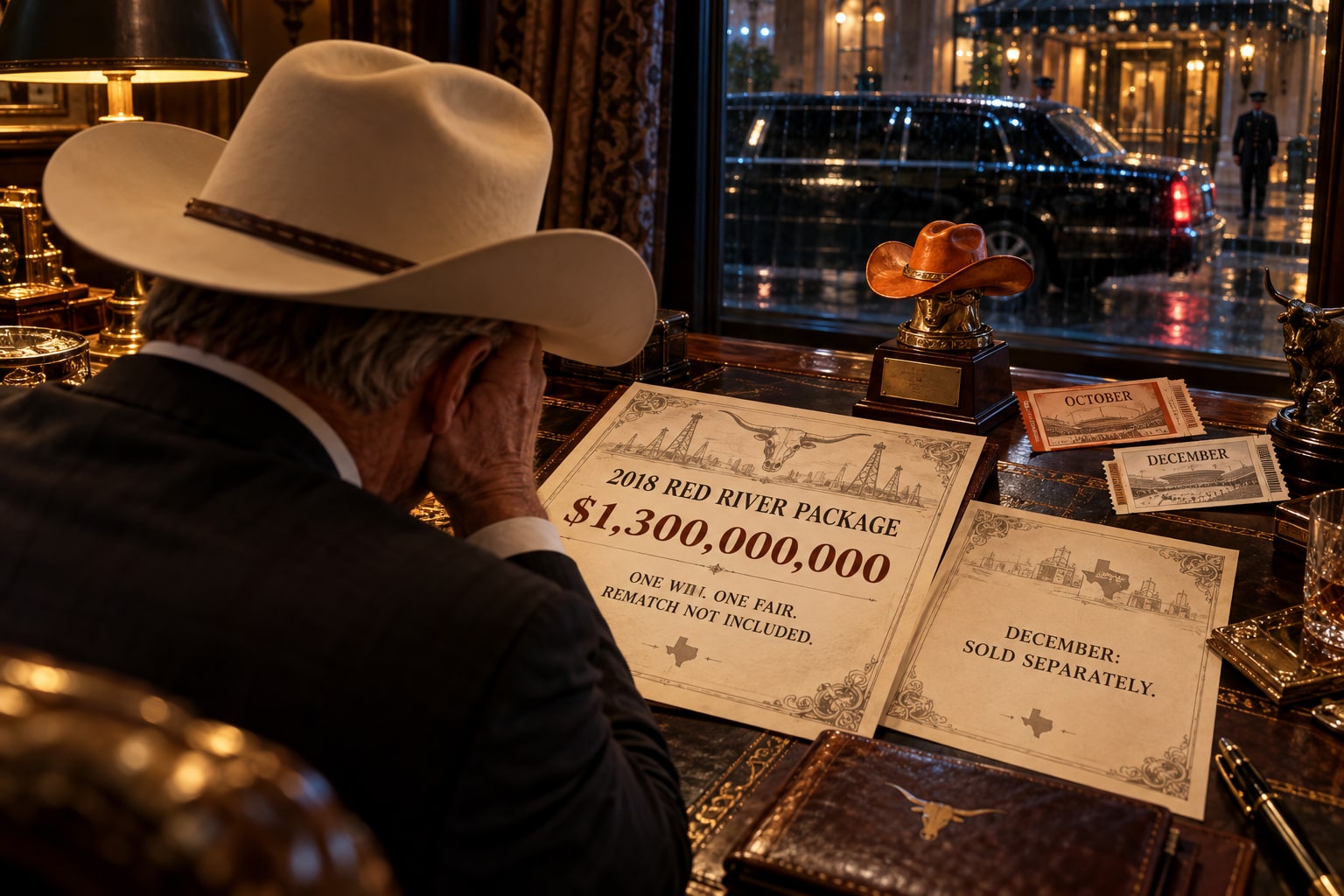 The 2018 Red River package: $1.3 billion. Rematch not included.